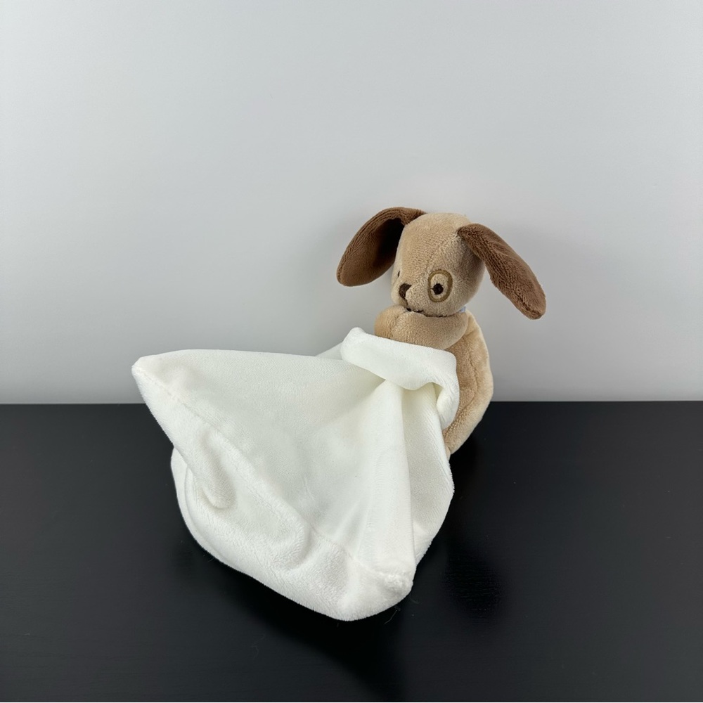 Jacadi Paris Lovey Security Blanket Plush Brown Puppy Dog Small 8" Baby Chien